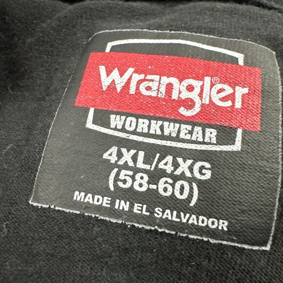 Wrangler Workwear Short Sleeve T Shirt 4XL (58-60) Front Pocket Lot Gray Black - Picture 5 of 10